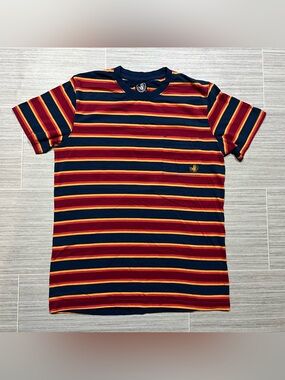 Body Glove Tee w/ Red Orange, Yellow, Stripes - Men's/Unisex - Medium